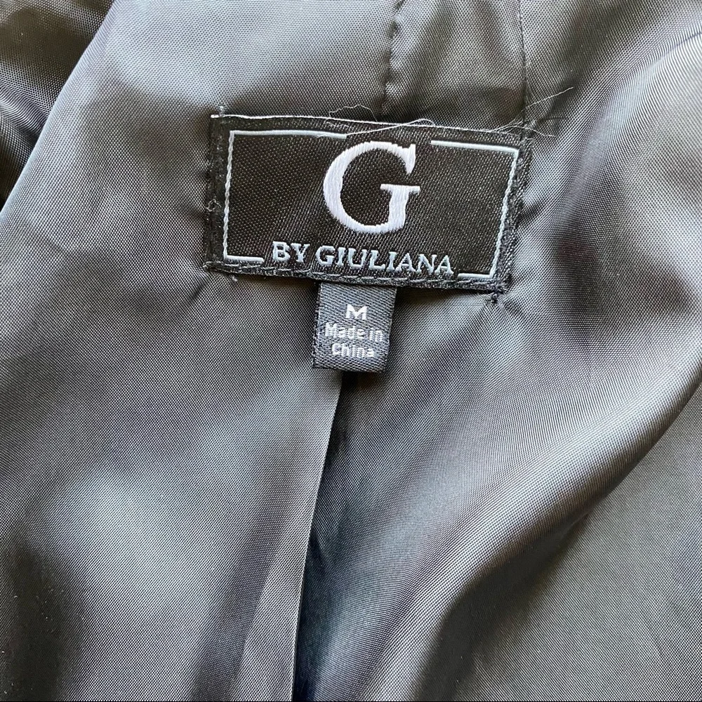 NWT G by Giuliana black faux leather motorcycle jacket size medium - Picture 4 of 7